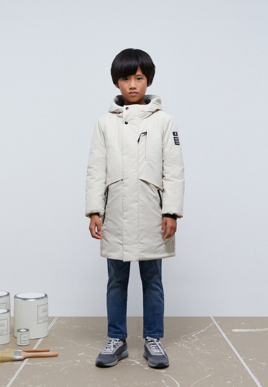 GESTEPPTER PARKA MIT TASCHEN