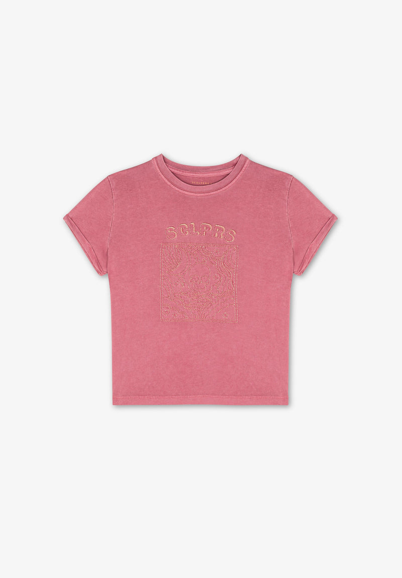 SHIRT MIT GESTICKTER ZEICHNUNG