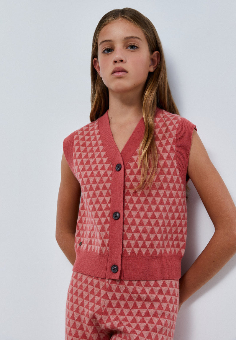 TRIANGLE TRICOT VEST GIRLS