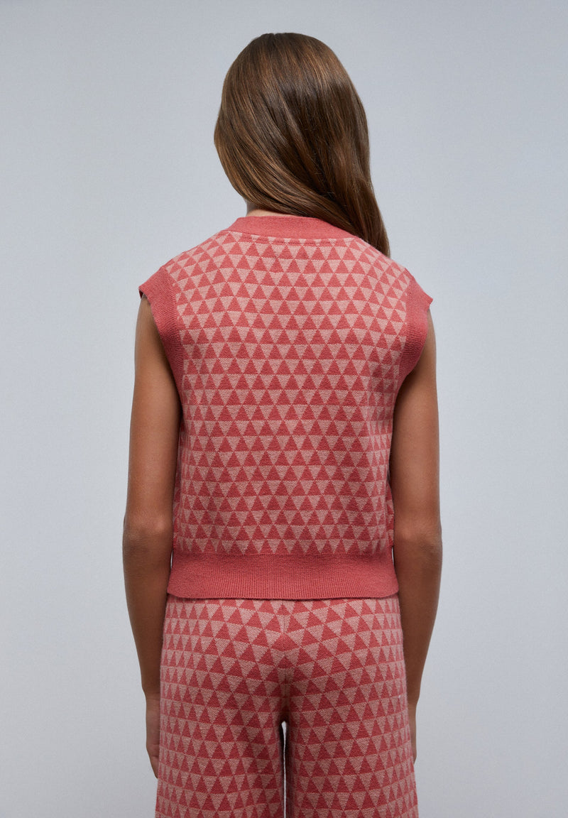 TRIANGLE TRICOT VEST GIRLS