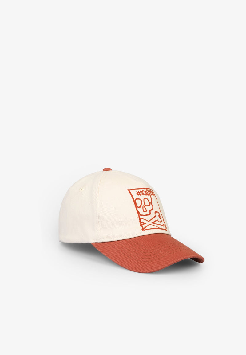 ZWEIFARBIGES BASECAP MIT FLOCK VORNE