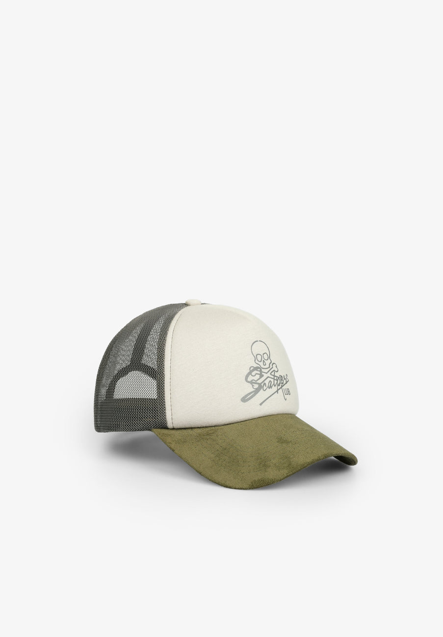 TRUCKER-CAP MIT TOTENKOPF VORNE