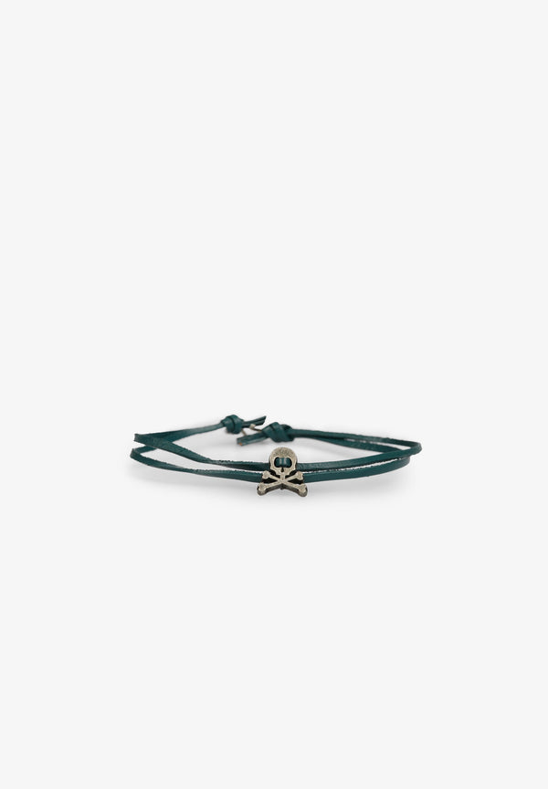 KORDELARMBAND MIT TOTENKOPF