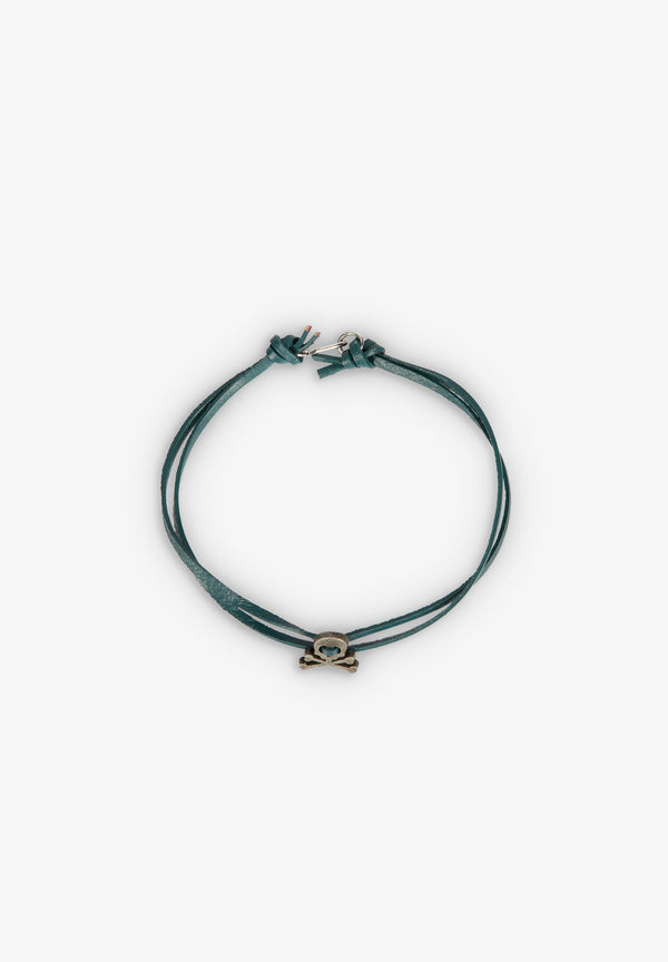 KORDELARMBAND MIT TOTENKOPF