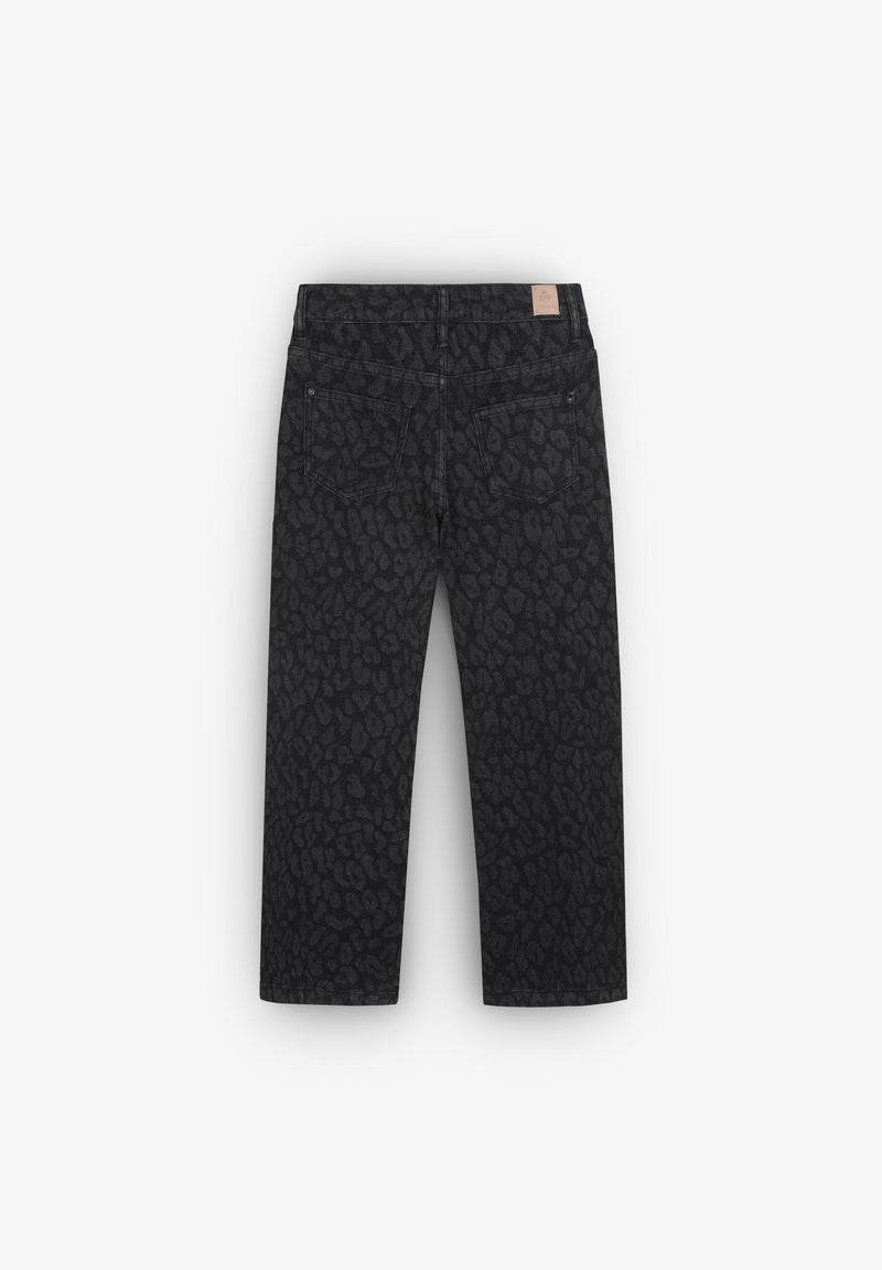 CULOTTE-JEANS MIT ANIMALPRINT