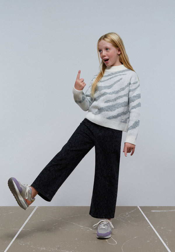 STRICKPULLOVER MIT ANIMALPRINT