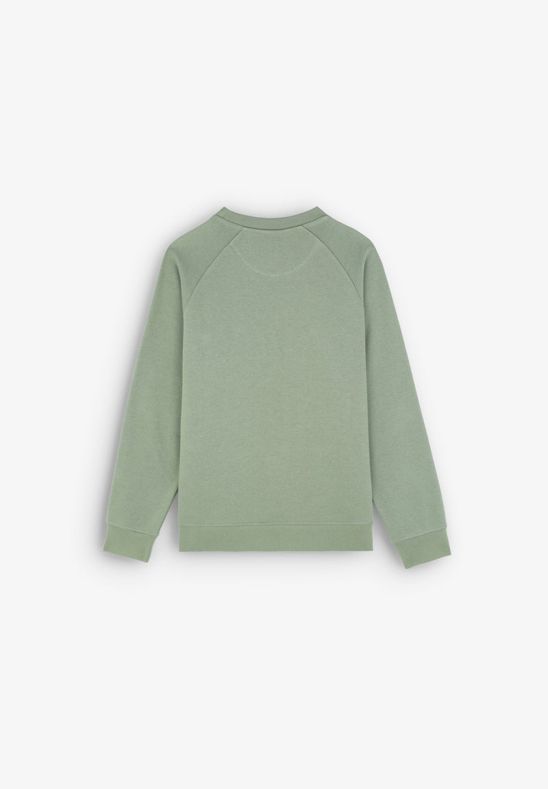 SWEATSHIRT MIT FLOCKPRINT UND TOTENKOPF-STICKEREI