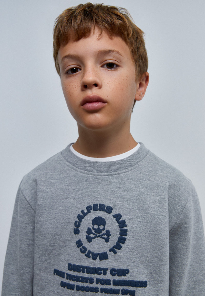 SWEATSHIRT MIT RELIEFPRINT VORNE