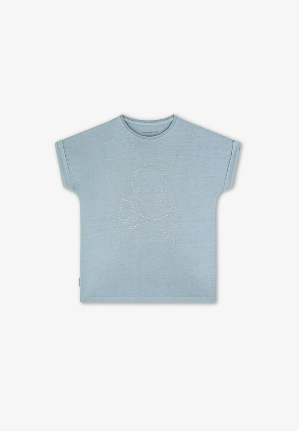 SHIRT MIT STRASS-TOTENKOPF