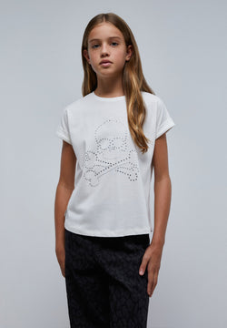 SHIRT MIT STRASS-TOTENKOPF