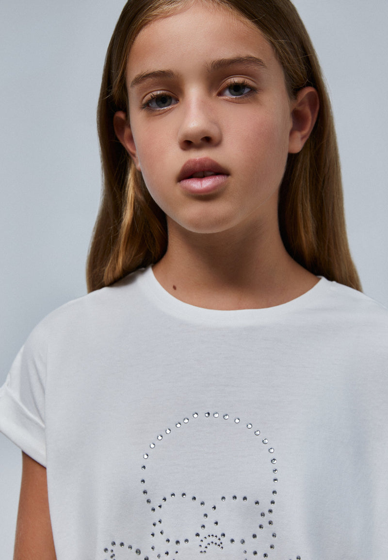 SHIRT MIT STRASS-TOTENKOPF