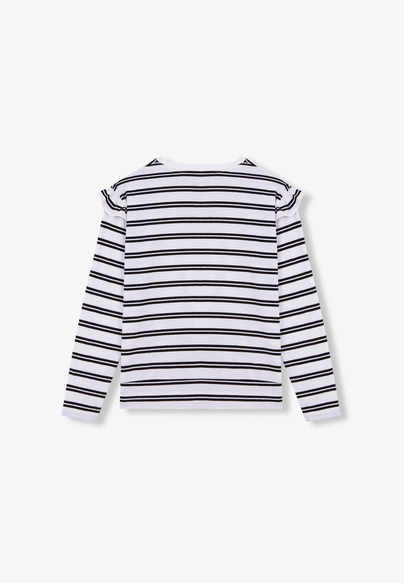 GESTREIFTES SHIRT MIT LANGEN ÄRMELN