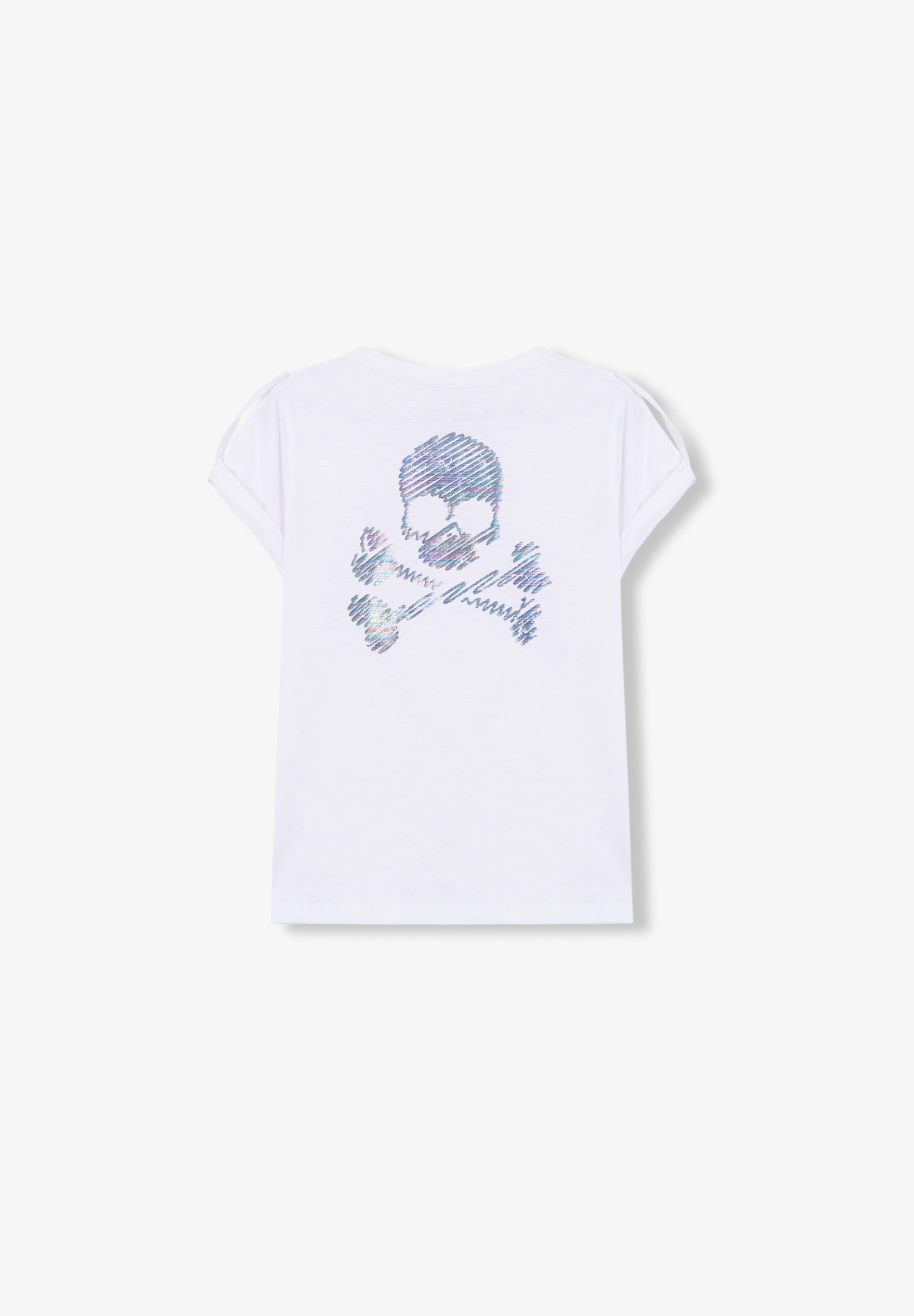 FLAMÉ-SHIRT MIT TOTENKOPF AUF DEM RÜCKEN