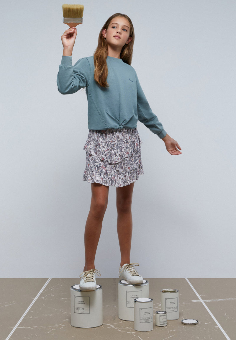 SWEATSHIRT MIT KNOTEN VORNE