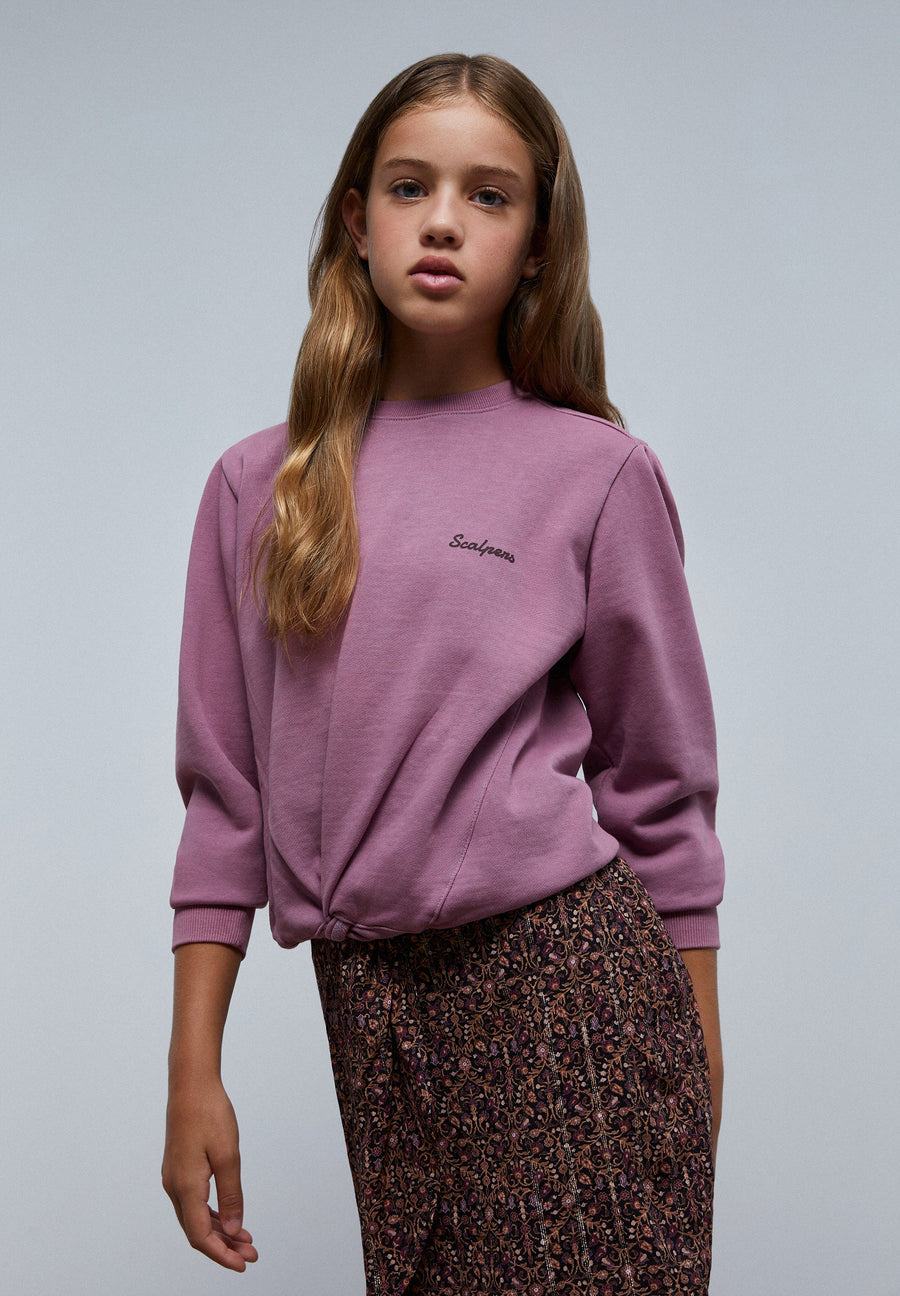 SWEATSHIRT MIT KNOTEN VORNE