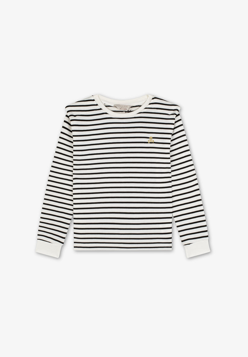 GESTREIFTES SWEATSHIRT MIT TOTENKOPF