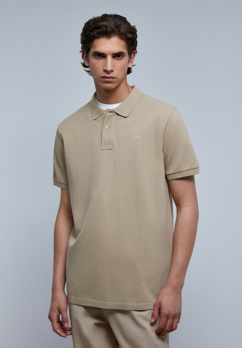BASIC-POLOSHIRT MIT TOTENKOPF