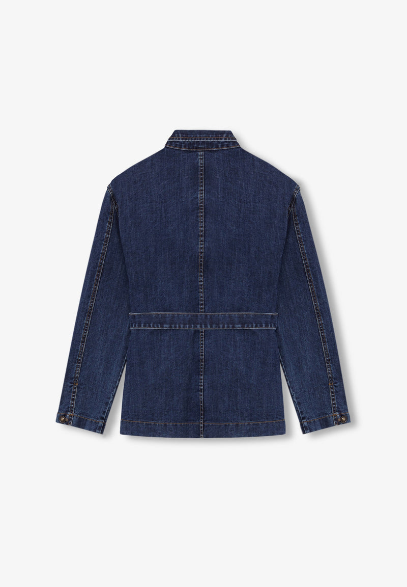 JEANSJACKE MIT GÜRTEL