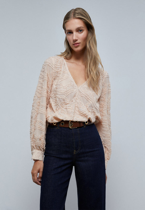 JACQUARD-BLUSE