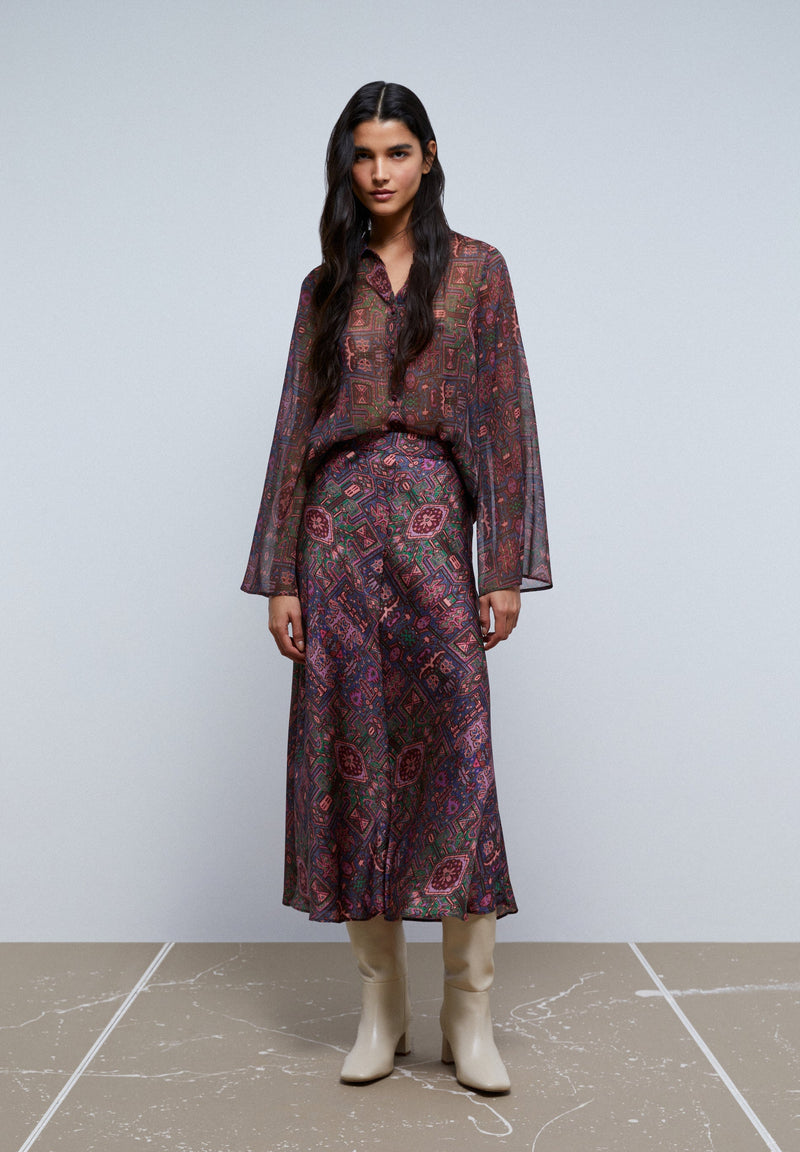 MIDIROCK MIT ETHNIC-PRINT