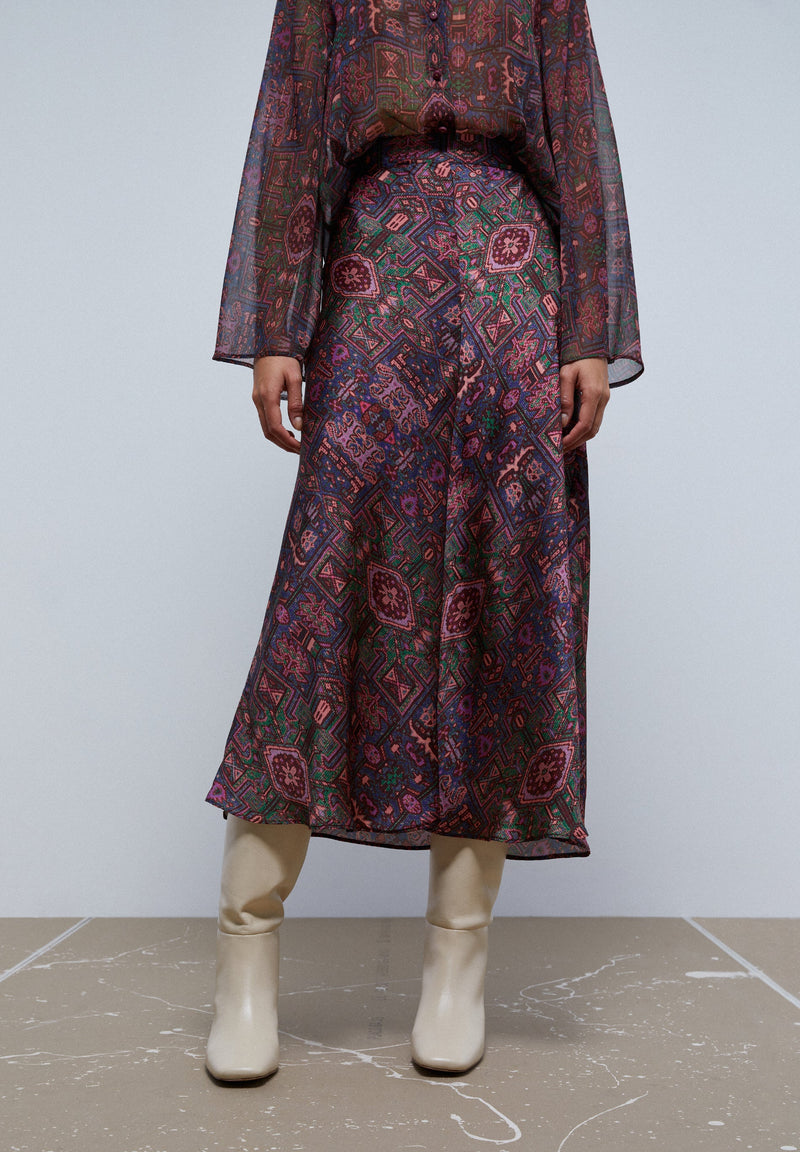 MIDIROCK MIT ETHNIC-PRINT