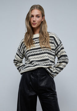 STRIPES R CROCHET JUMPER