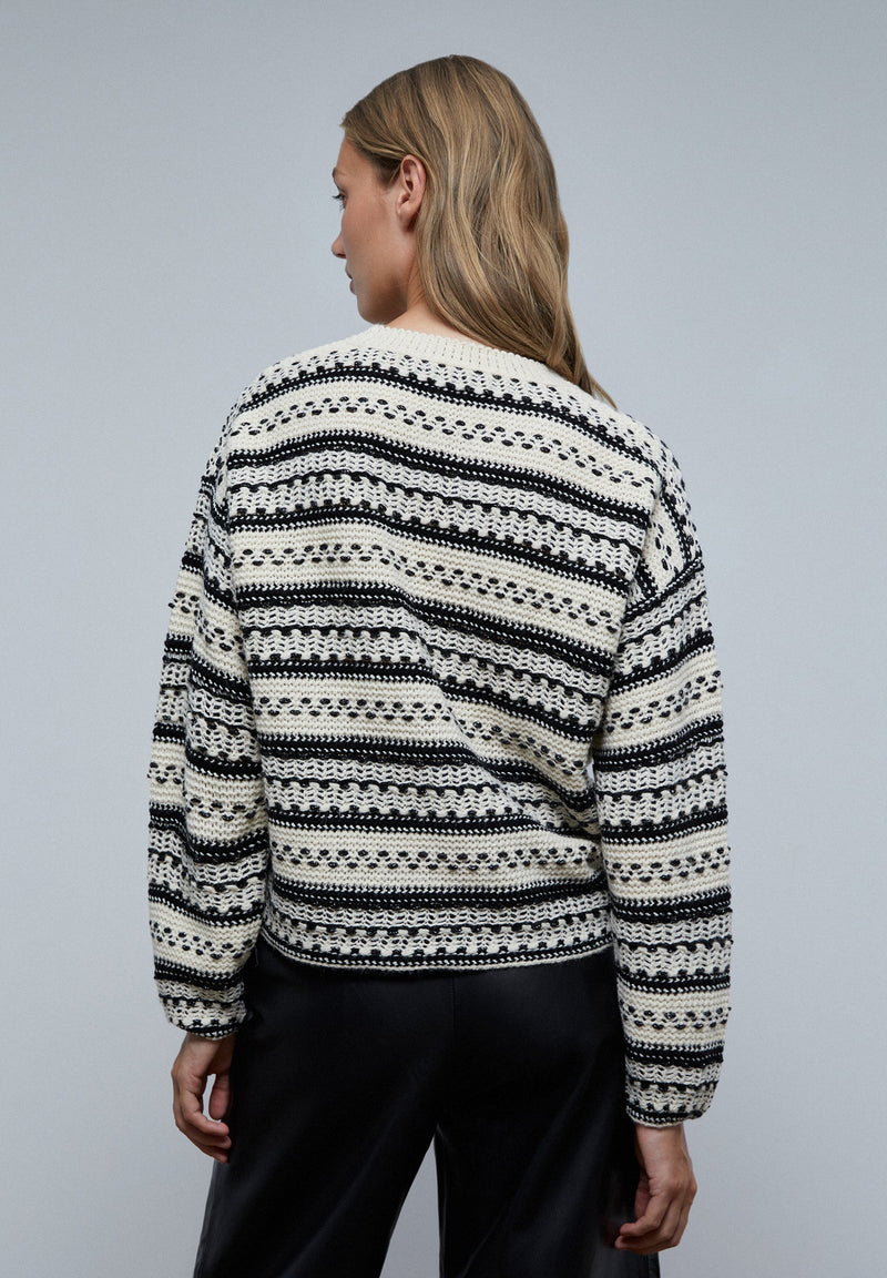 STRIPES R CROCHET JUMPER