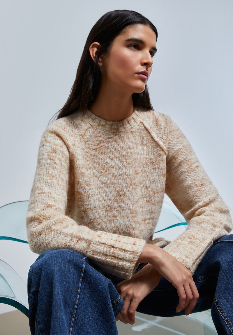 STRICKPULLOVER MIT RAGLANÄRMELN