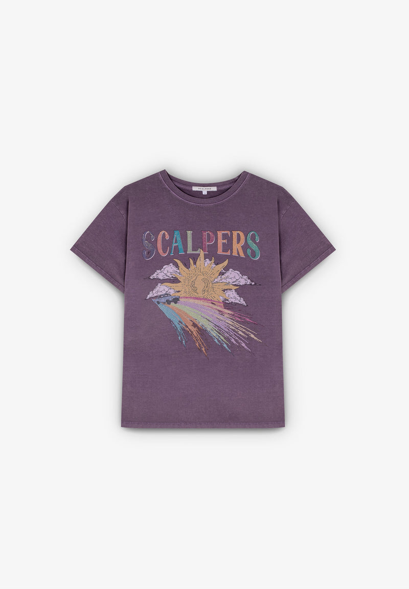 SHIRT MIT GLITZERNDEM REGENBOGEN
