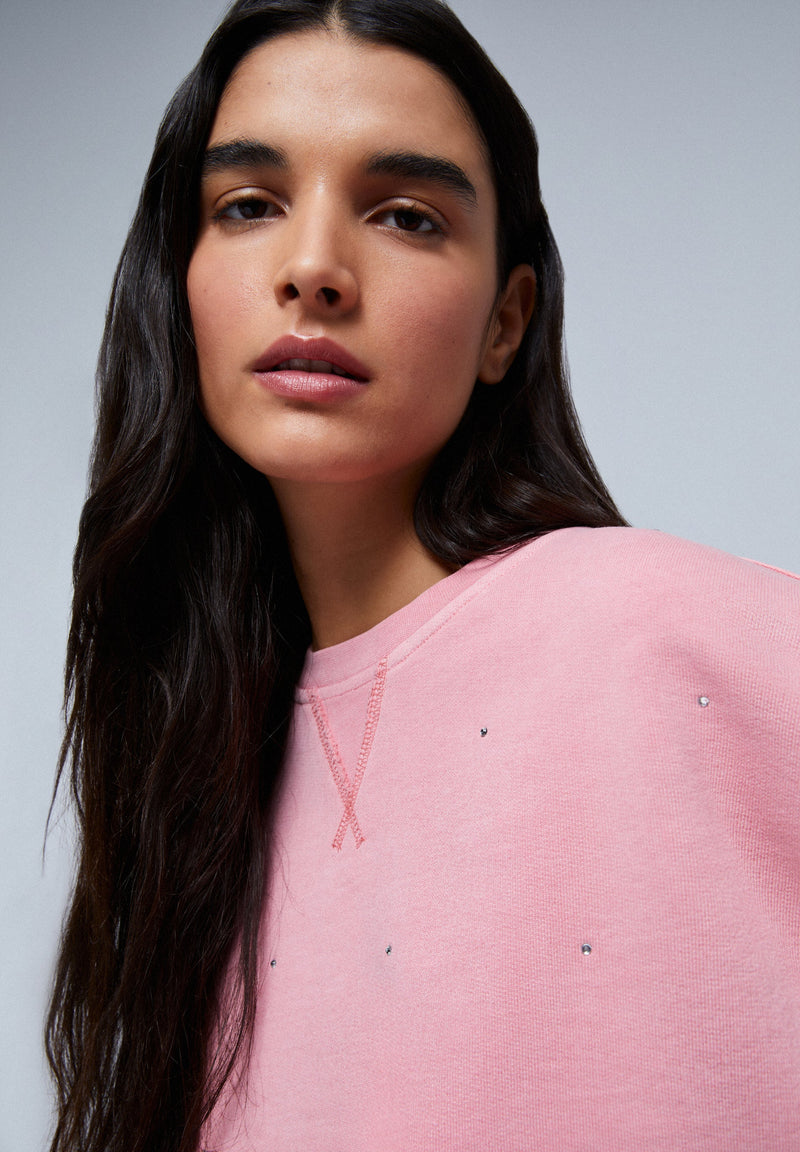 SWEATSHIRT MIT STRASS