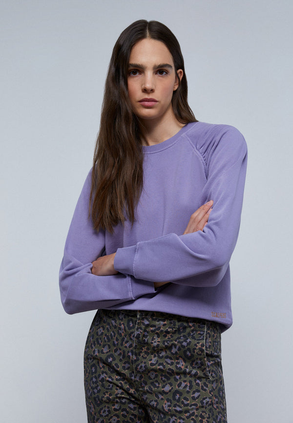 LUREX-SWEATSHIRT MIT RAFFUNG
