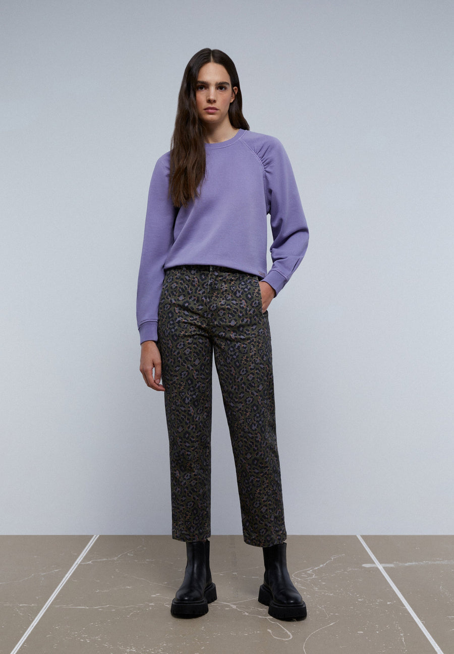 LUREX-SWEATSHIRT MIT RAFFUNG