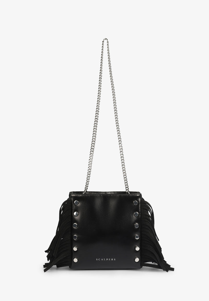 MINI-LEDERTASCHE MIT FRANSEN