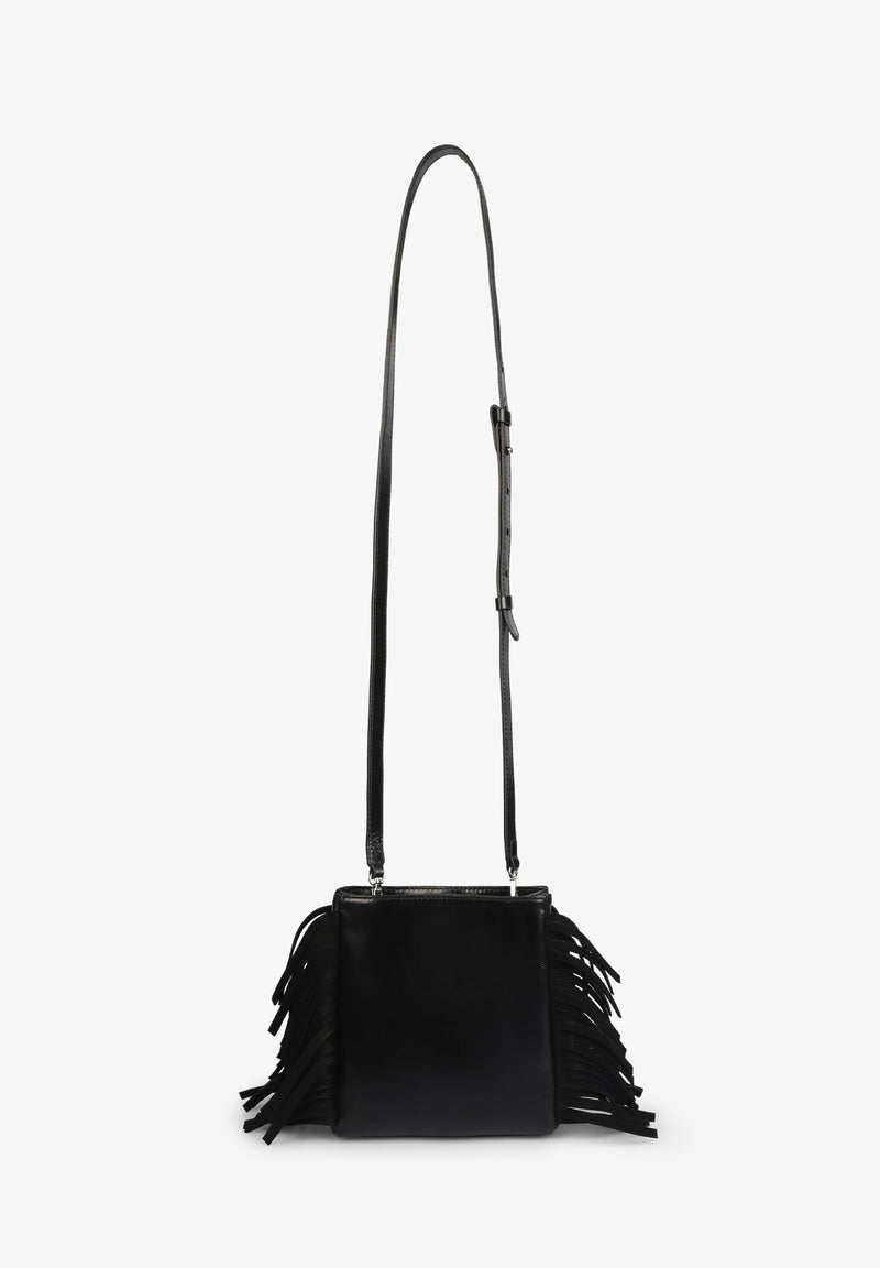 MINI-LEDERTASCHE MIT FRANSEN