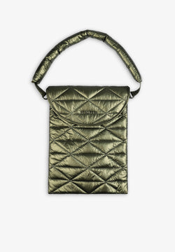 GESTEPPTE LAPTOPTASCHE IN METALLIC