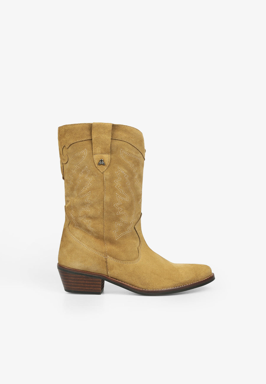 STIEFEL IM COWBOYLOOK AUS WILDLEDER
