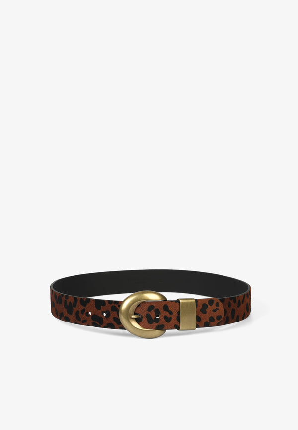 LEDERGÜRTEL MIT FELL UND ANIMALPRINT