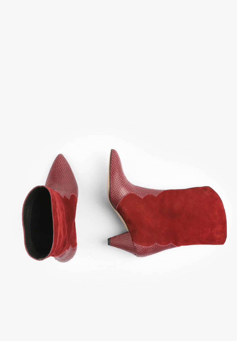 SPITZ ZULAUFENDE ABSATZSTIEFEL IM COWBOYLOOK