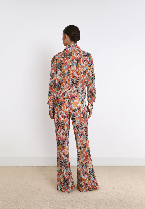 FLIESSENDE HOSE MIT PRINT