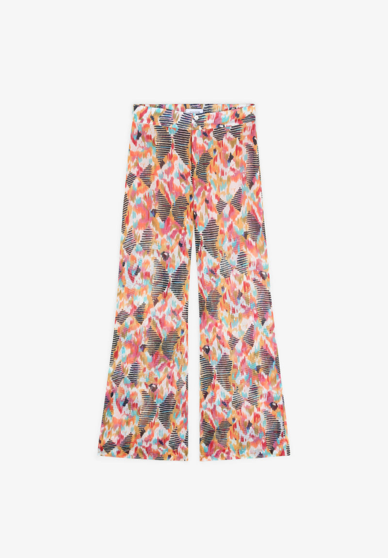 FLIESSENDE HOSE MIT PRINT