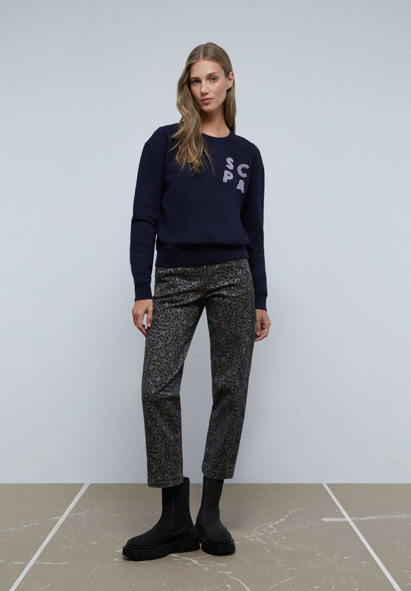 SWEATSHIRT MIT FROTTEE-LOGO