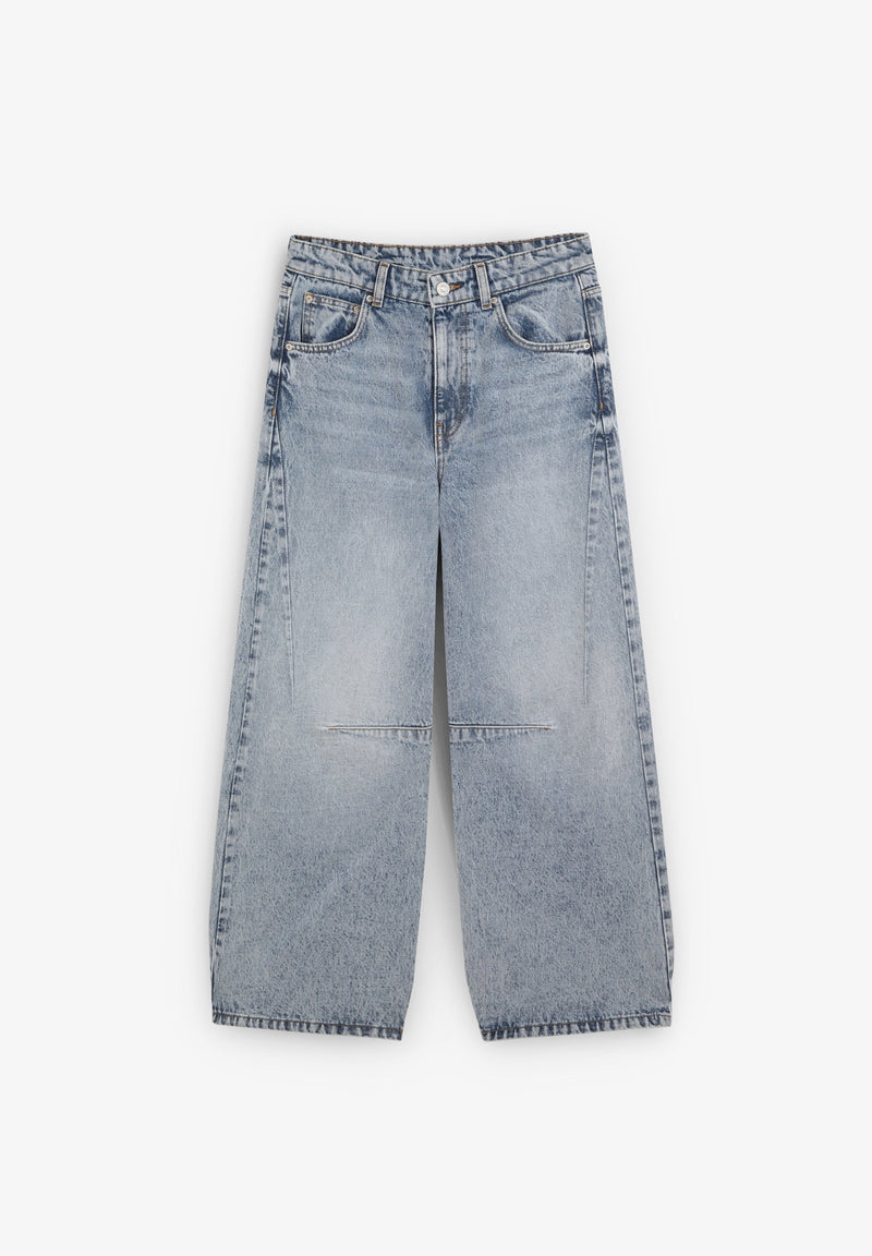 WIDE-LEG-JEANS MIT SCHNALLE
