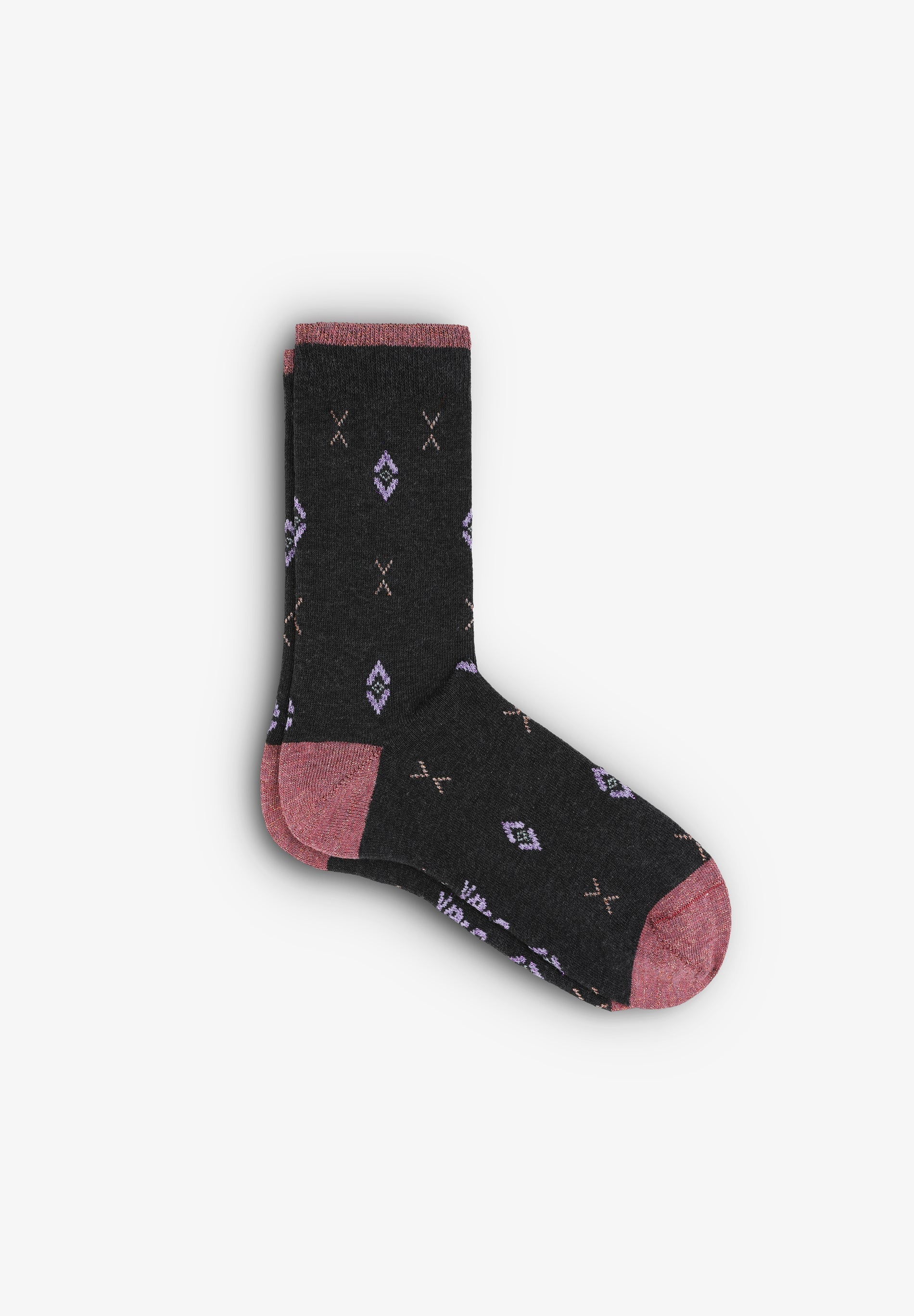 SOCKEN MIT ETHNIC-PRINT AUS LUREX