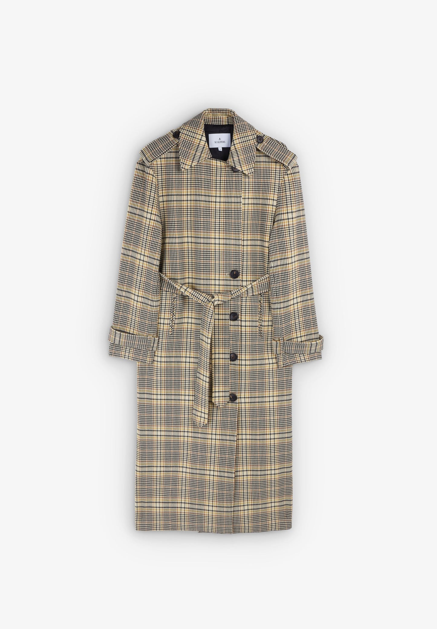 TRENCHCOAT MIT KAROMUSTER UND SCHLEIFE