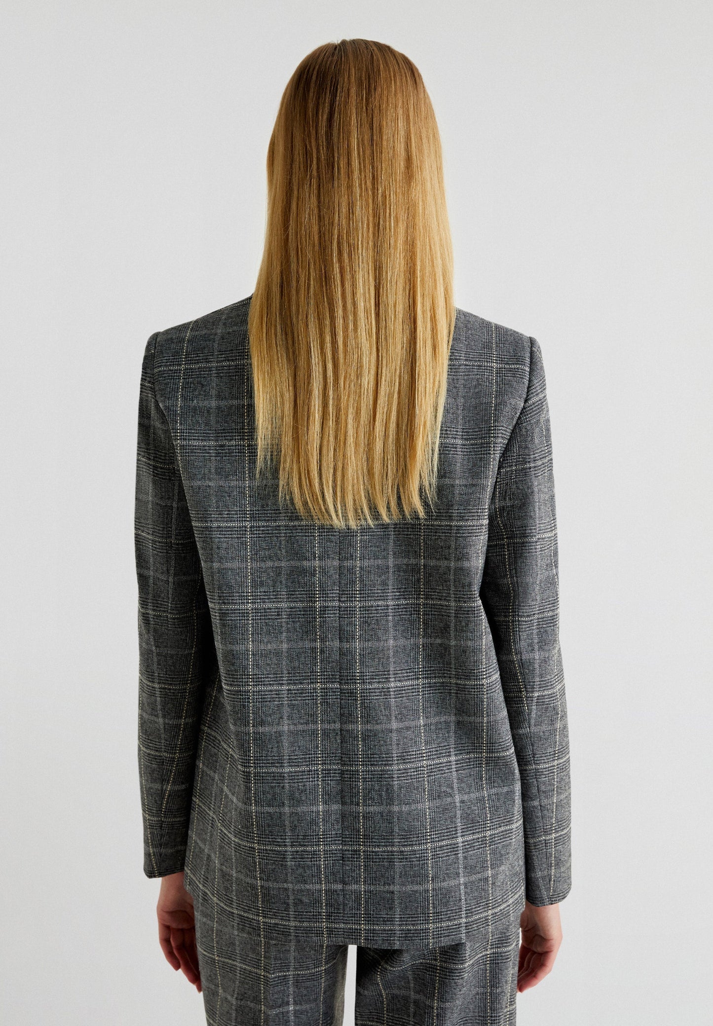 BLACK CHECK BLAZER