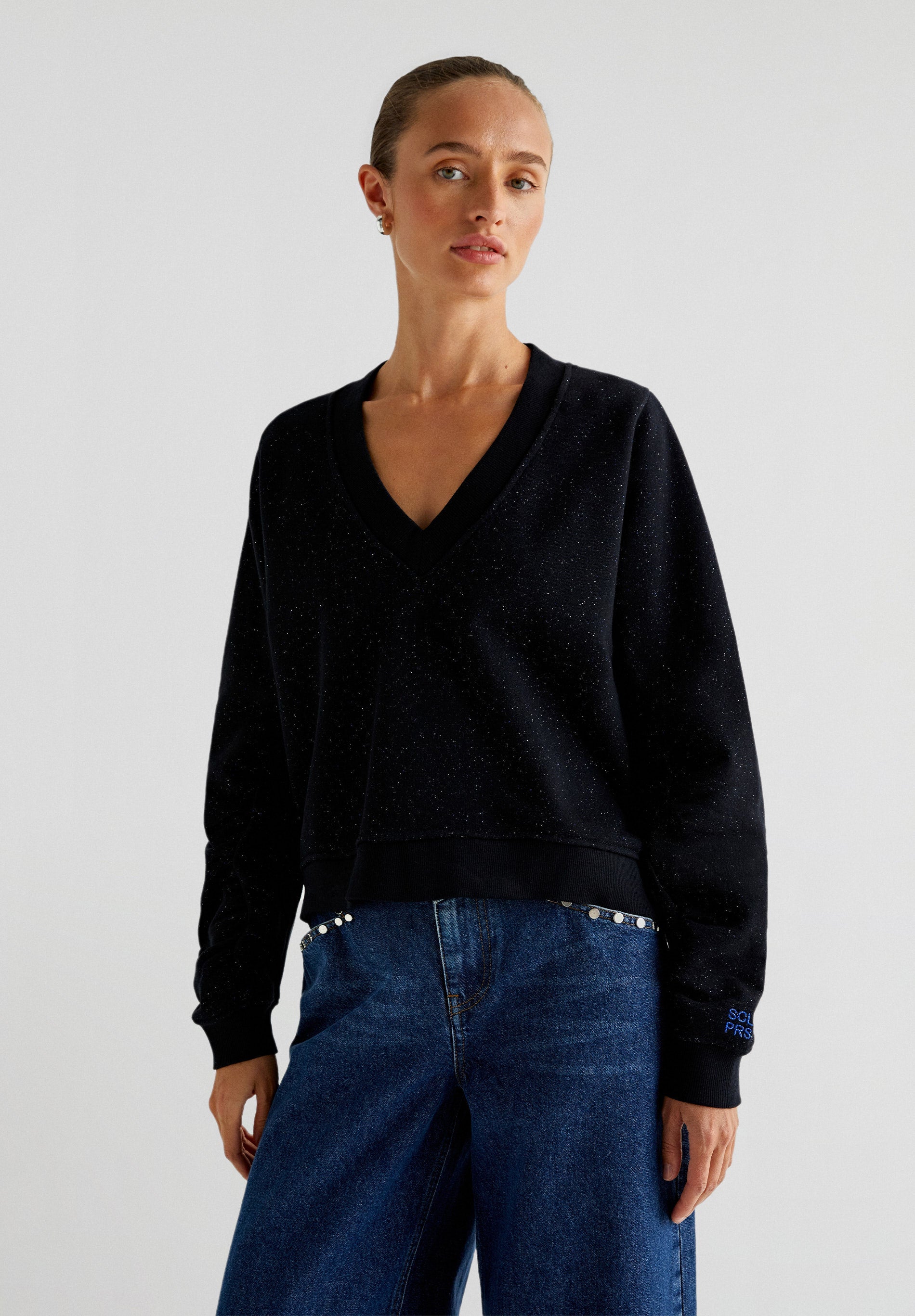 SWEATSHIRT MIT LUREX-DETAILS