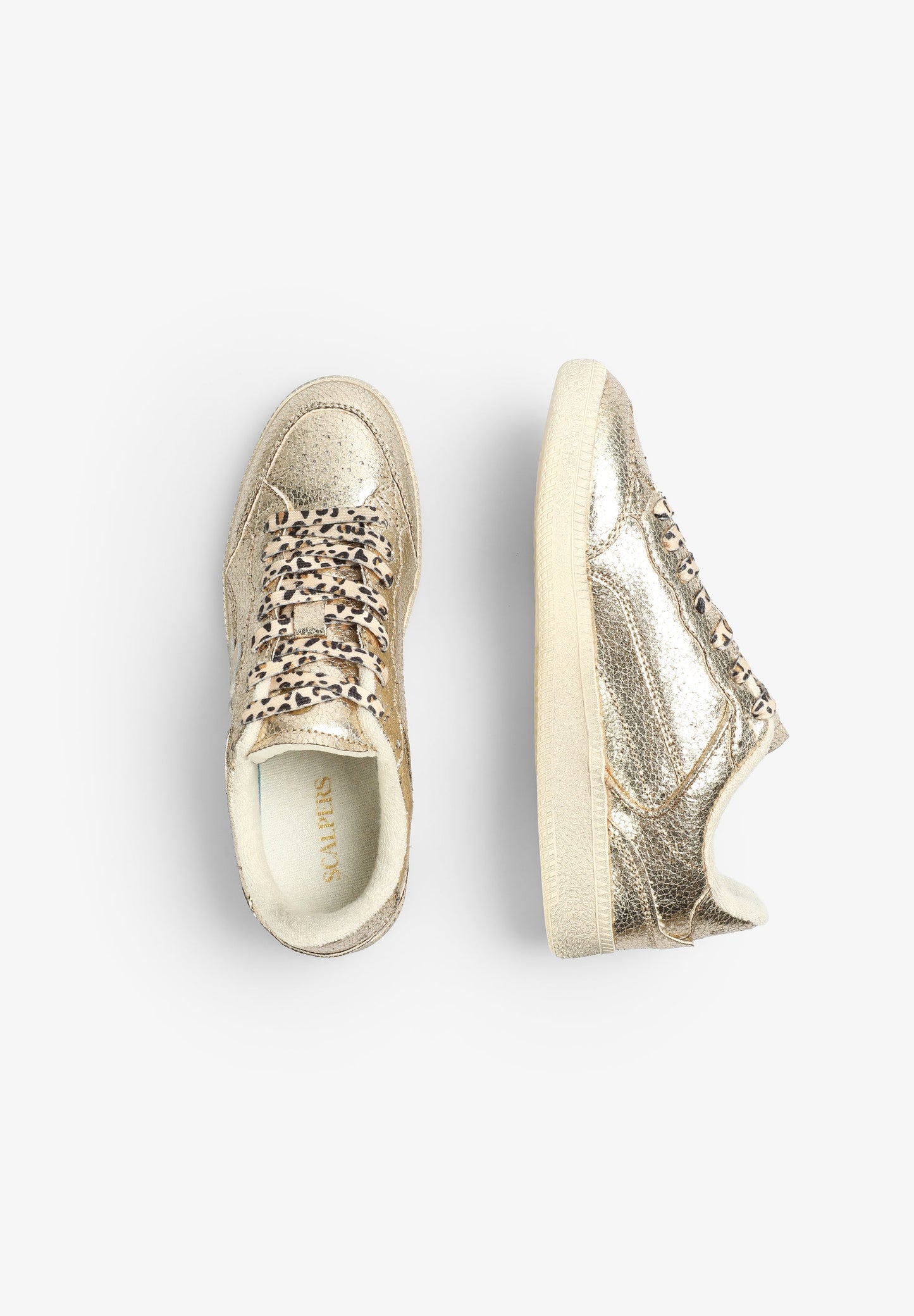 METALLIC-SNEAKER MIT TOTENKOPF