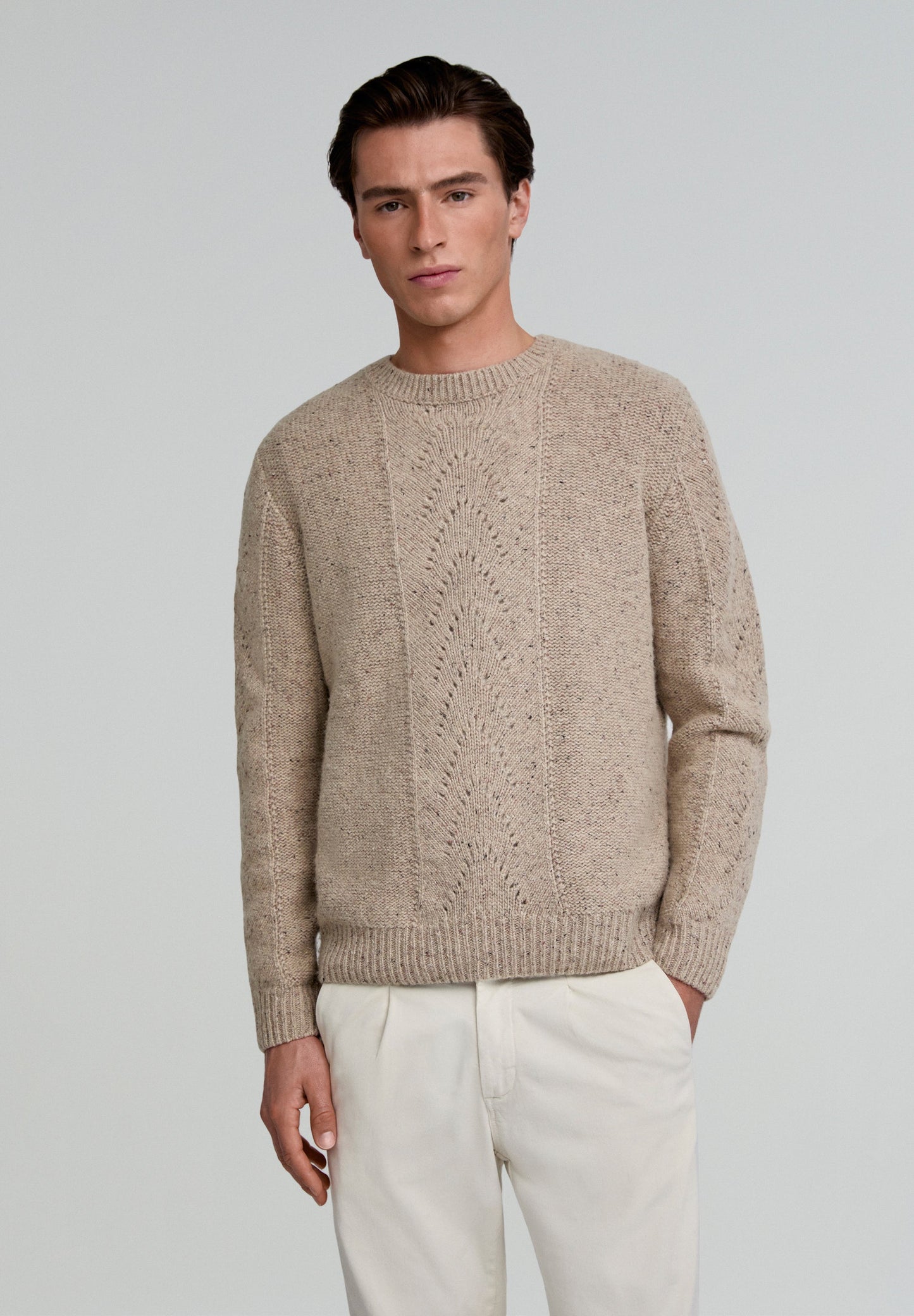 SWEATER WITH OPEN KNIT DETAILS