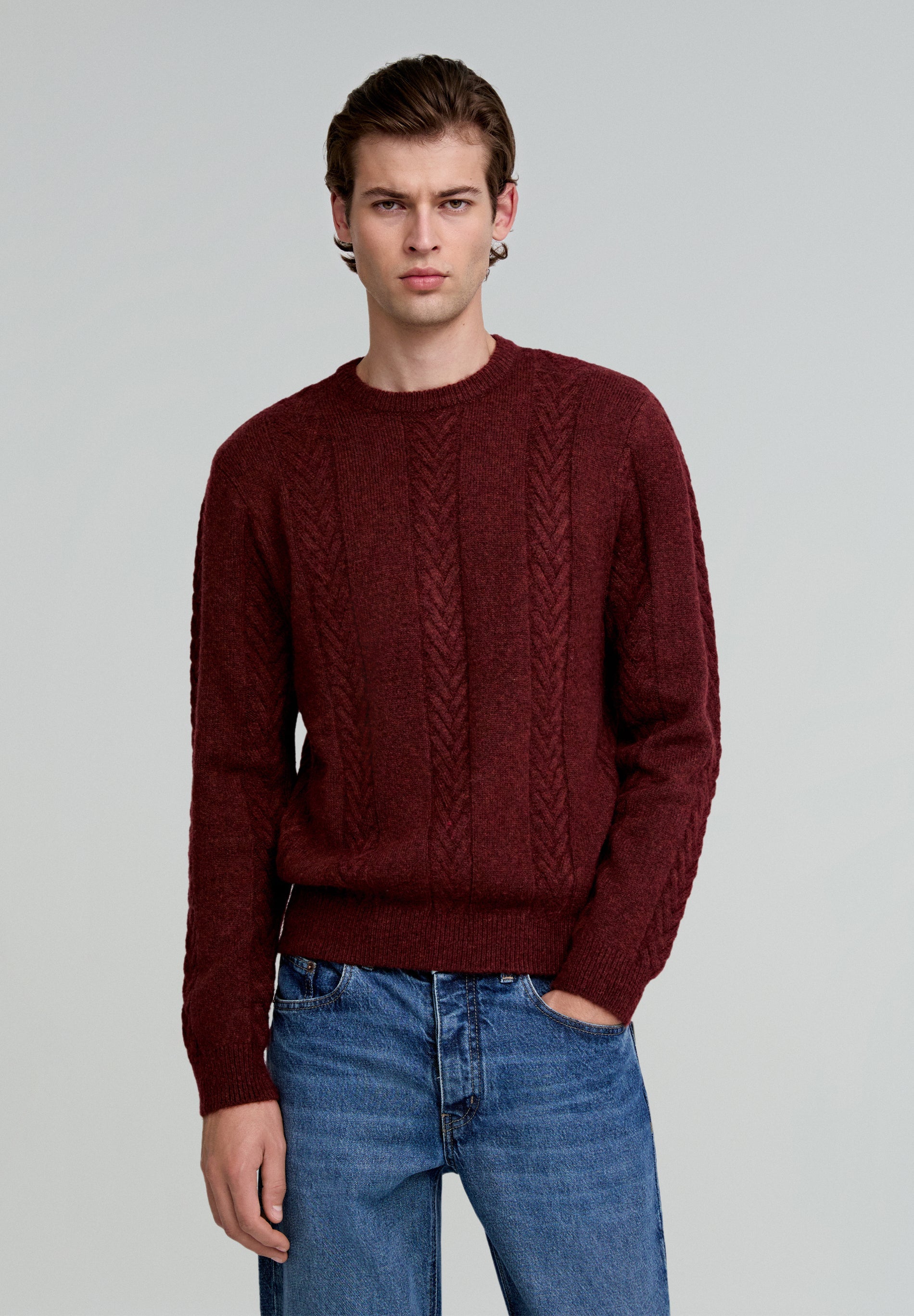 PULLOVER MIT FLECHTMUSTER