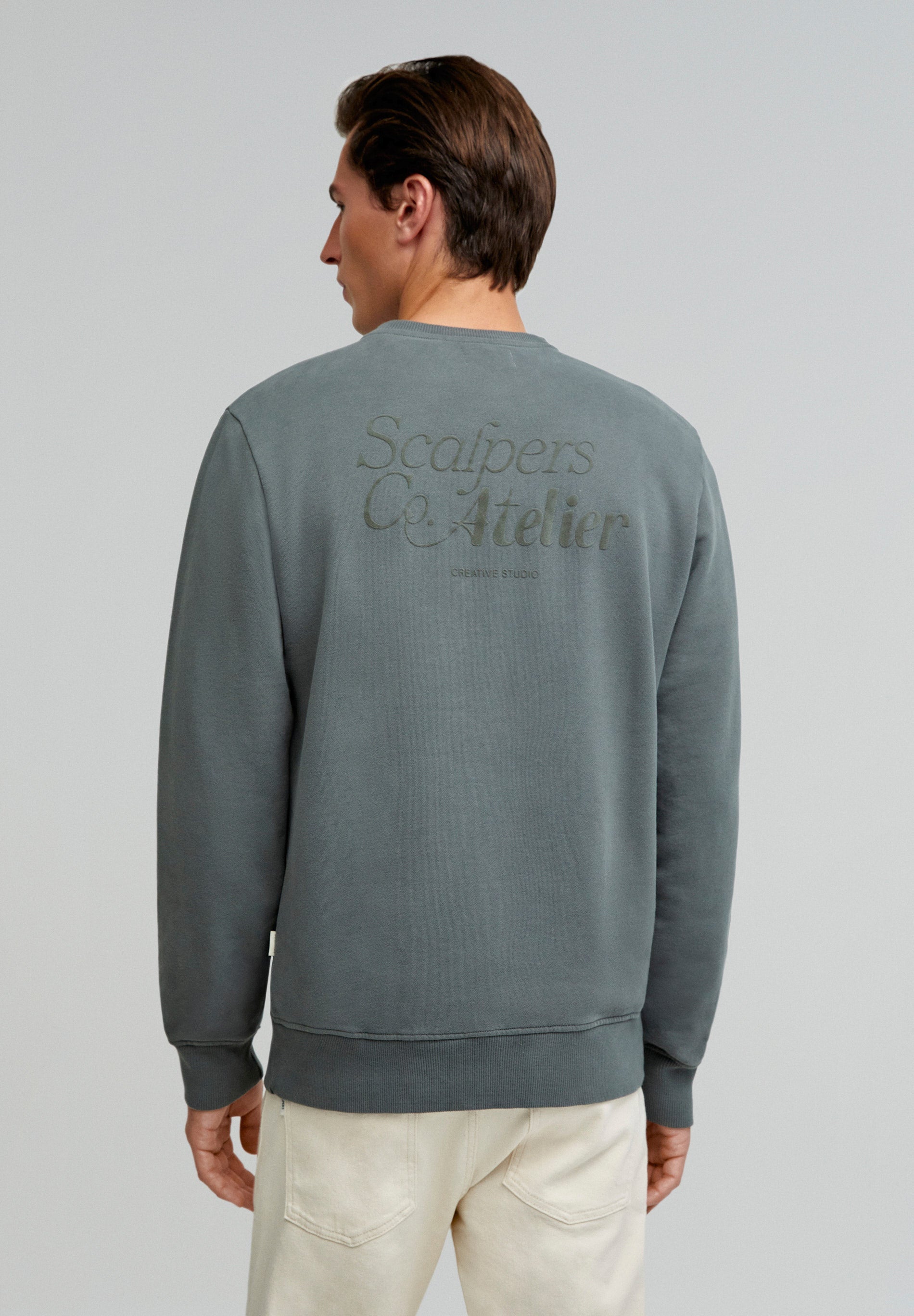 SWEATSHIRT MIT FLOCKPRINT-LOGO